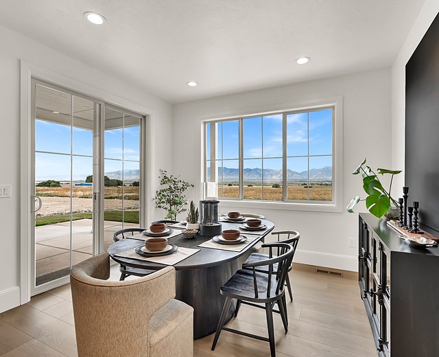Dining nook with windows onto Cache Valley, 993 N 75 W, Mendon